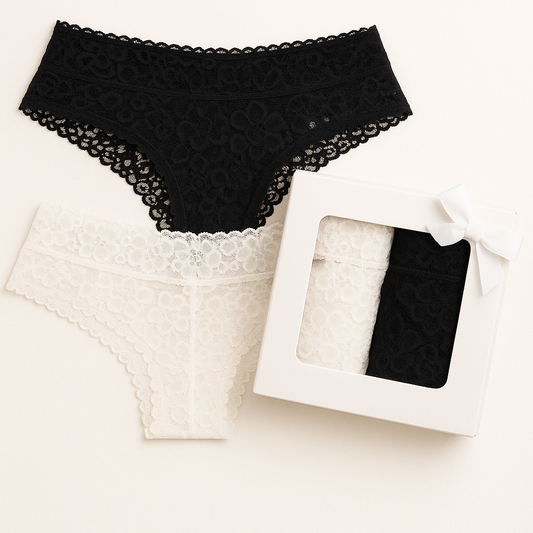 Victoria's Secret Cheeky Knickers Small Black and White Gift Box