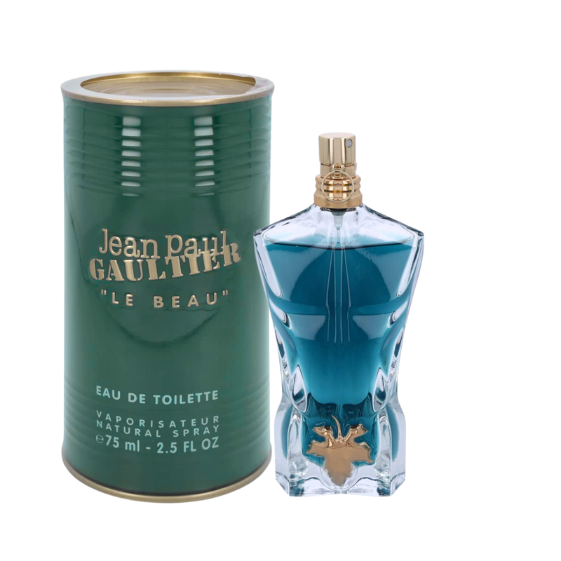 Jean Paul Gaultier Le Beau 75ml Eau de Toilette bottle with tin packaging
