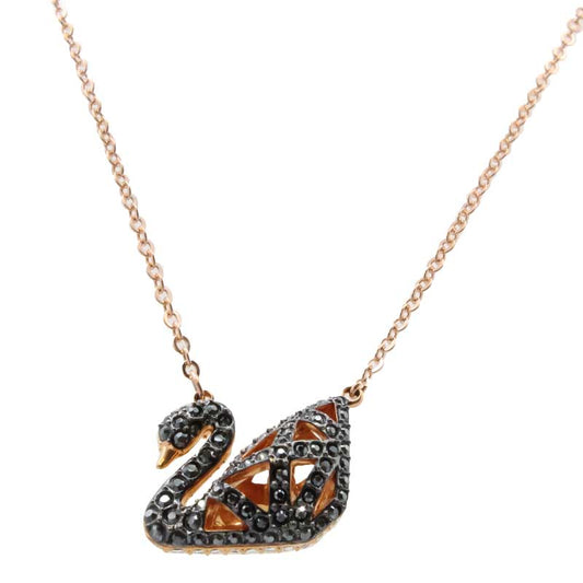 Swarovski Facet Swan Two Tone Rose Gold Necklace 5492231