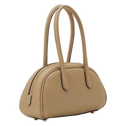Michael Kors Lulu Small Leather Handle Satchel Bag Camel