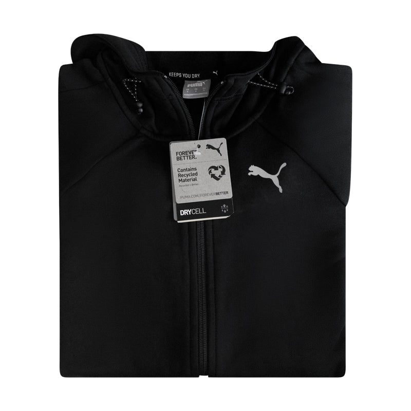 Puma Women's Sweatshirt Evostripe Full-Zip Hoodie Black