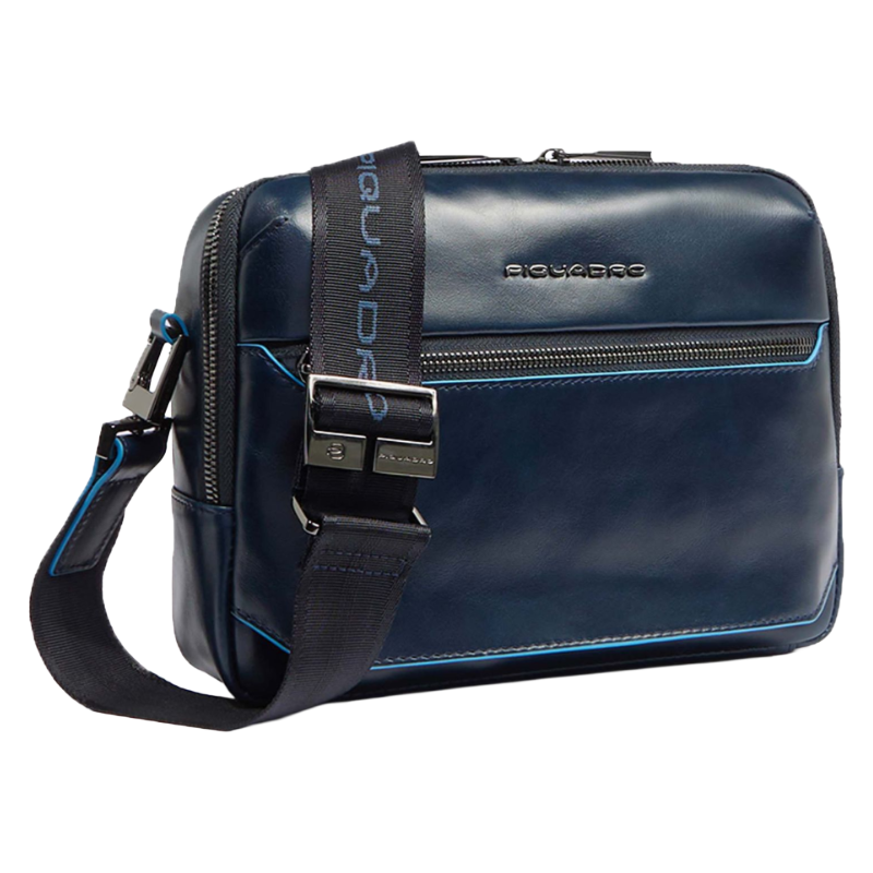 Piquadro Men's Blue Square Crossbody Bag Midnight Blue