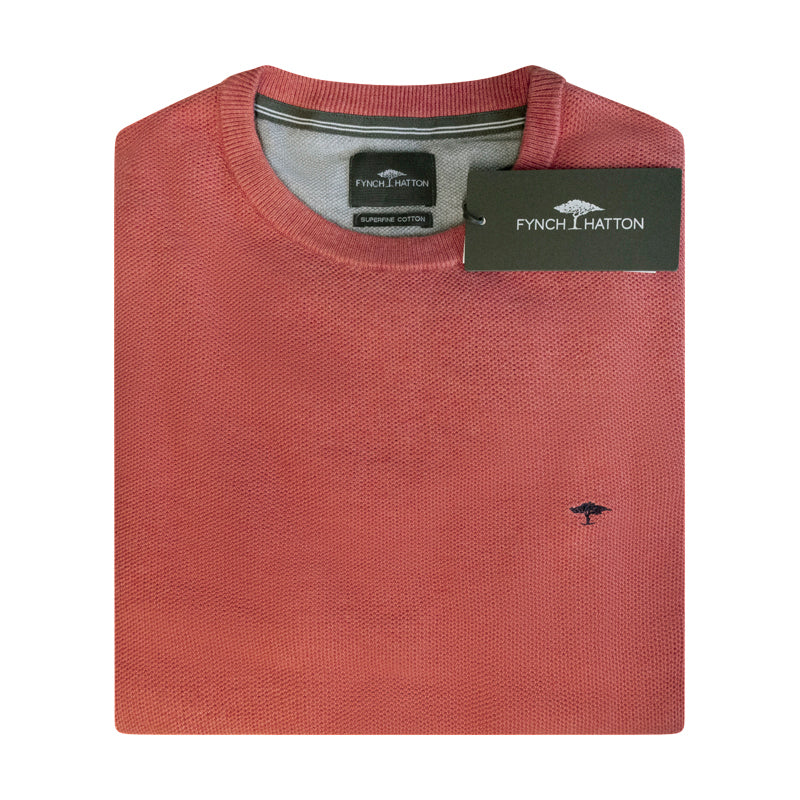 Fynch-Hatton Men's Knitted Jumper Orient Red 