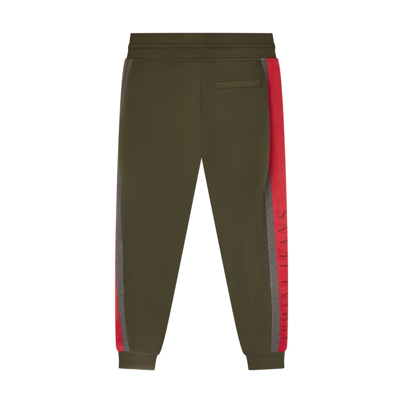 Armani Men's Green & Red Tracksuit Bottoms