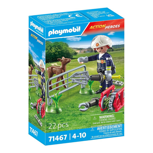Playmobil Action Heroes Firefighter Animal Rescue 71467