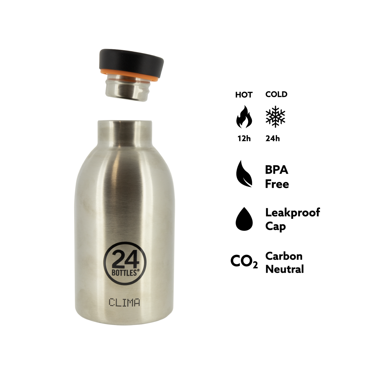 24 Bottles Clima Stainless Steel Water Bottle 330ml