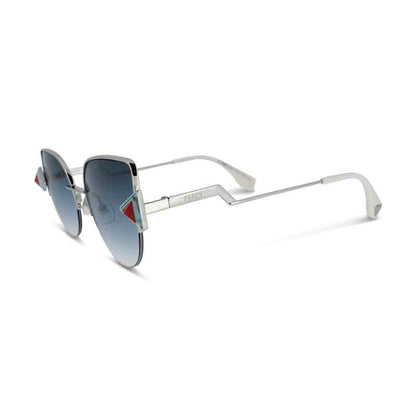Fendi Cat Eye Silver Blue Gradient Sunglasses FF0242 *Ex Display*