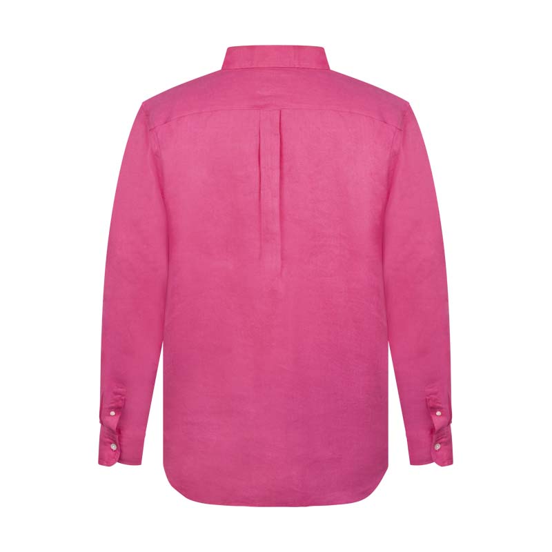 Ralph Lauren Women's Polo Relaxed Fit Linen Shirt Pink