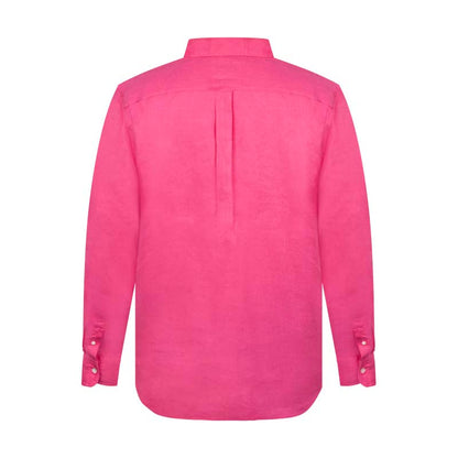 Ralph Lauren Women's Polo Relaxed Fit Linen Shirt Pink