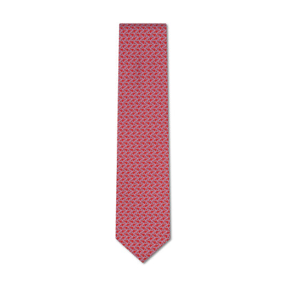 Salvatore Ferragamo Silk Clip Print Tie Red
