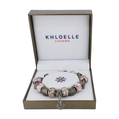 Khloelle Pink And White Star And Shell Bracelet LC00701006