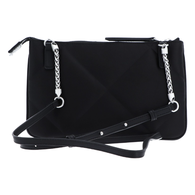 Calvin Klein Re-Lock Quilt Black Satin Crossbody Bag