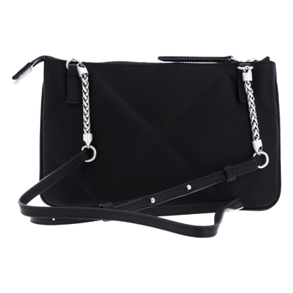 Calvin Klein Re-Lock Quilt Black Satin Crossbody Bag