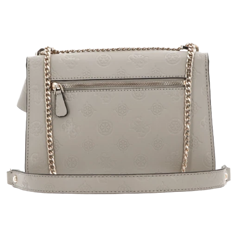GUESS Jena Shoulder Bag Women's Taupe Logo