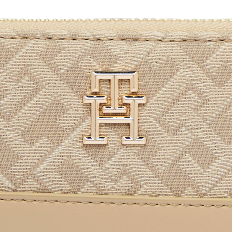 Tommy Hilfiger Jaquard Purse Medium Beige Women's