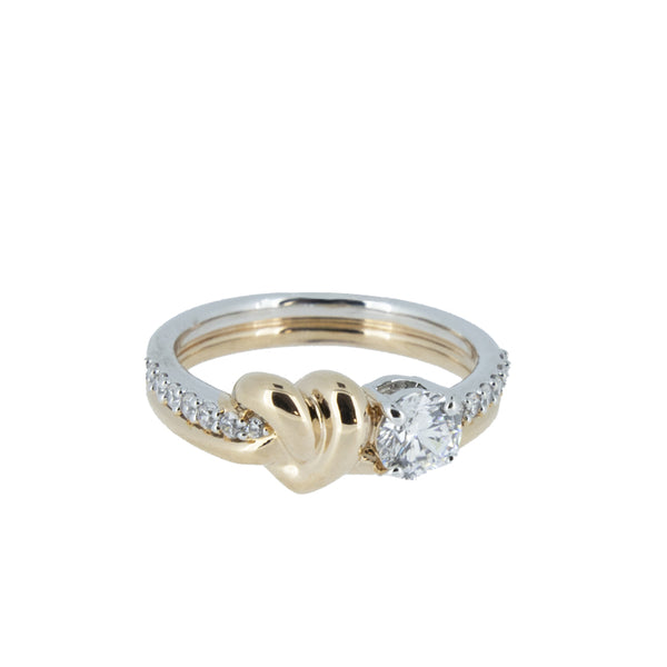 Swarovski Lifelong Heart Ring | Silver & Rose Gold