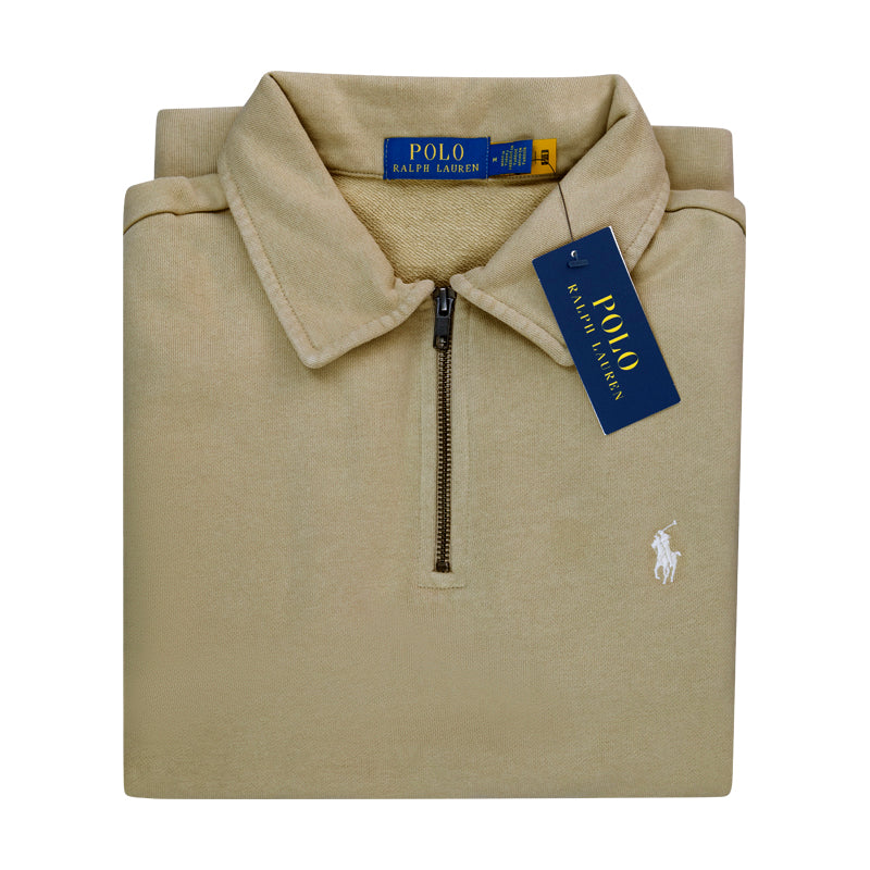 Ralph Lauren Polo Quarter-Zip Sweatshirt Beige