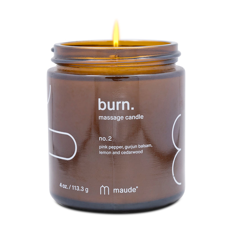 Maude Massage Candle No 2 Pink Pepper Gurjan Balsam, Lemon and Cedarwood