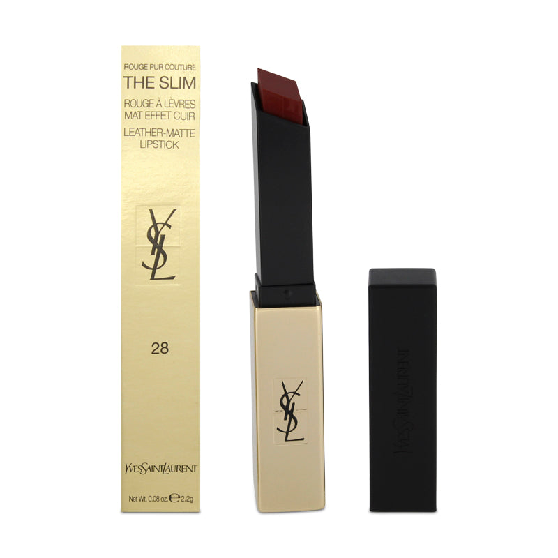 YSL The Slim Leather Matte Lipstick 28 True Chili (Blemished Box)