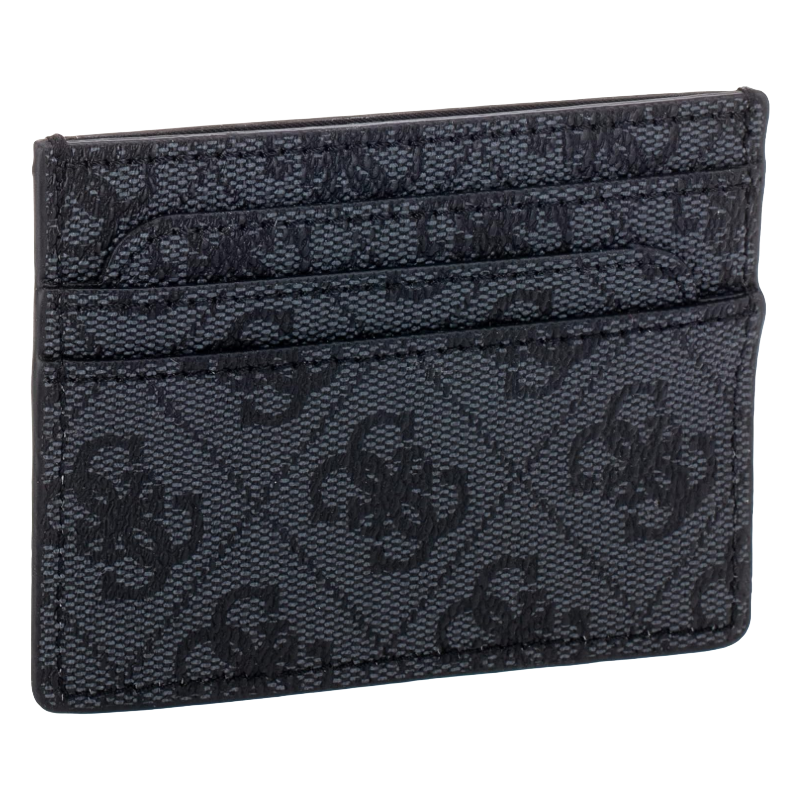 Guess Womens Wallet Credit Card Holder Coal Logo 