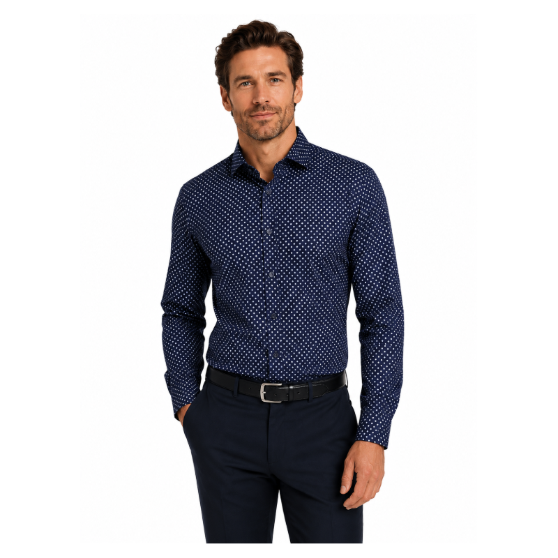 Hugo Boss P Hank S Kent Men's Slim Fit Shirt Dark Blue