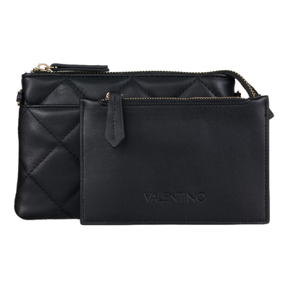 Mario Valentino Ocarina Small Quilted Shoulder Bag Black Women's