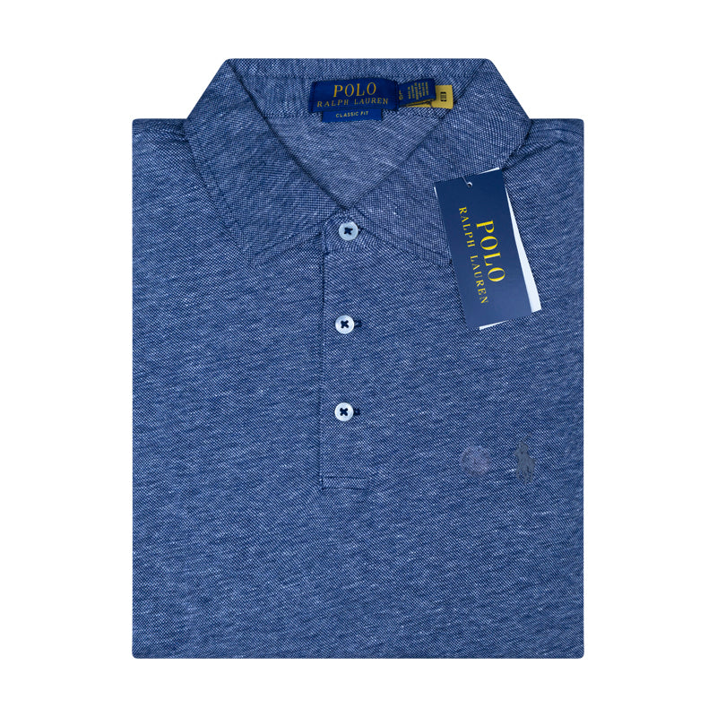 Ralph Lauren Navy Polo Shirt | Linen-Cotton Blend