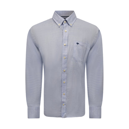 Fynch-Hatton Textile Men's Long Sleeve Shirt Crystal Blue 