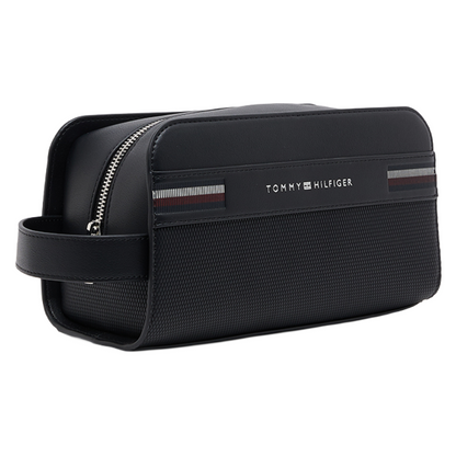 Tommy Hilfiger Men's Textured Black Toiletry Washbag