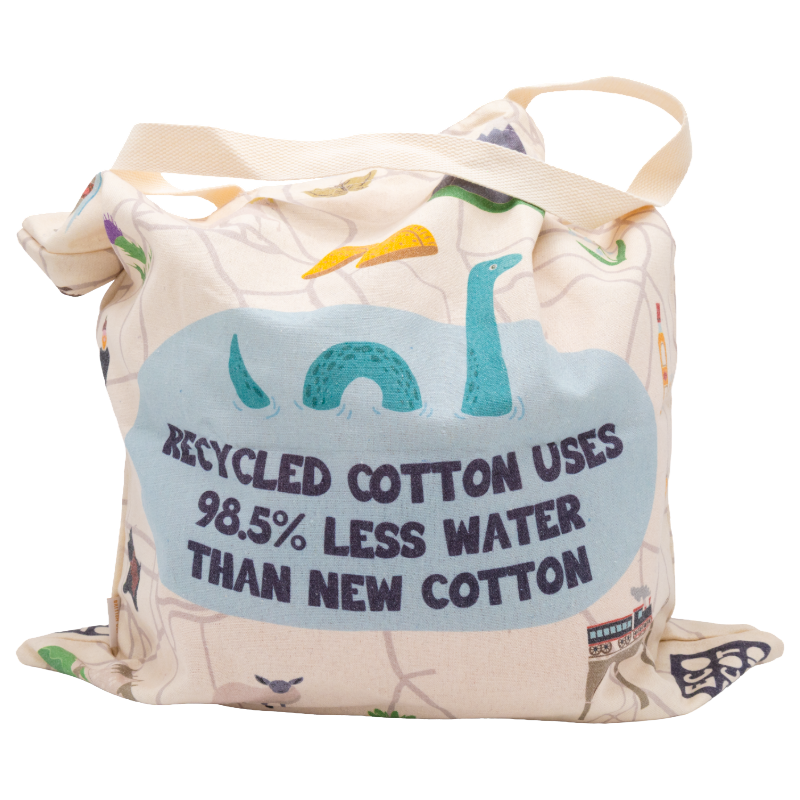Scotland Icons Shopper Bag Recycled Cotton Milly Green Eco