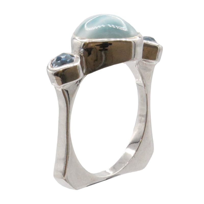 Marahlago Atlantic Ring Larimar Blue Size 8