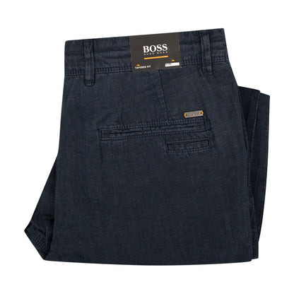 Hugo Boss Navy Tapered Trousers | Premium Fit