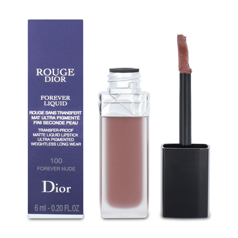 Dior Rouge Forever Liquid Matte Lipstick 100 Forever Nude 
