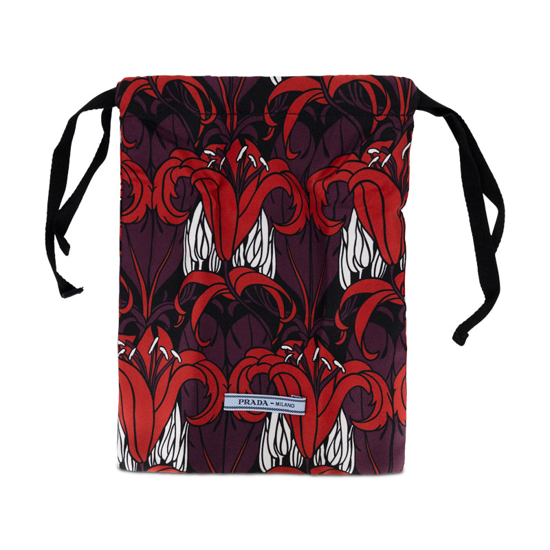 Prada Heat Wave Textile Drawstring Pouch