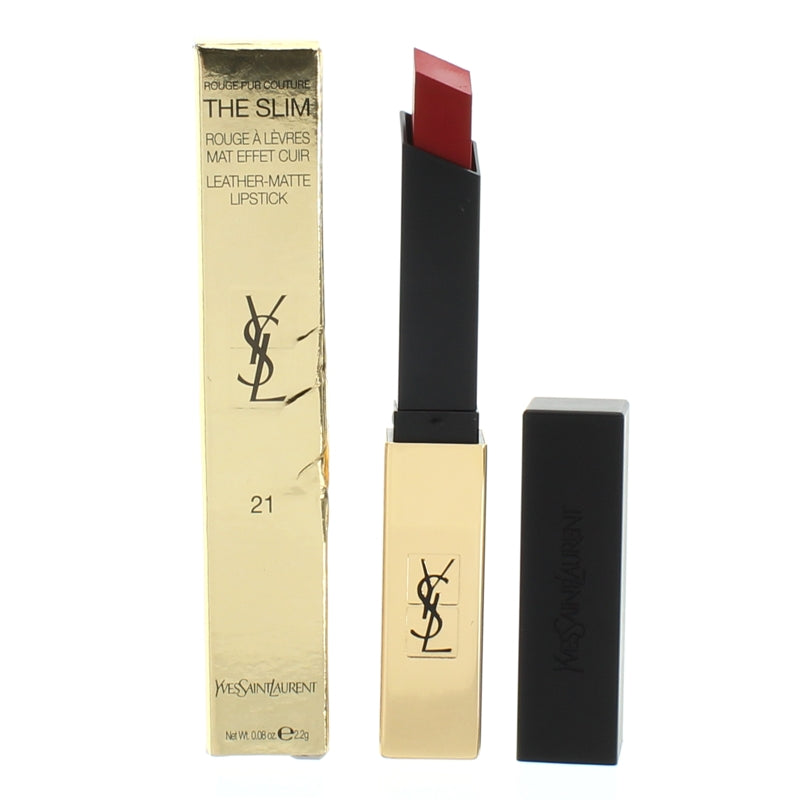 YSL The Slim Leather-Matte Lipstick 21 Rouge Paradoxe (Blemished Box)