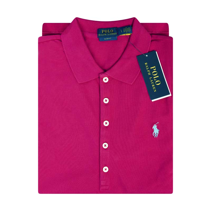 Ralph Lauren Women's Slim Fit Polo Shirt Pink