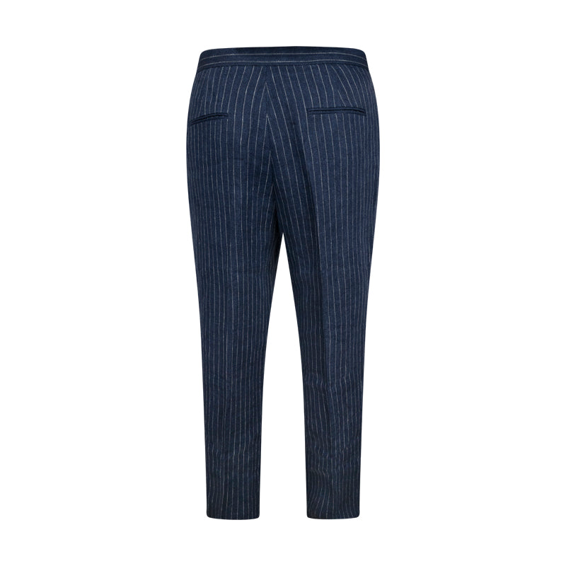 Ralph Lauren Polo Pinstripe Straight Leg Trousers Navy