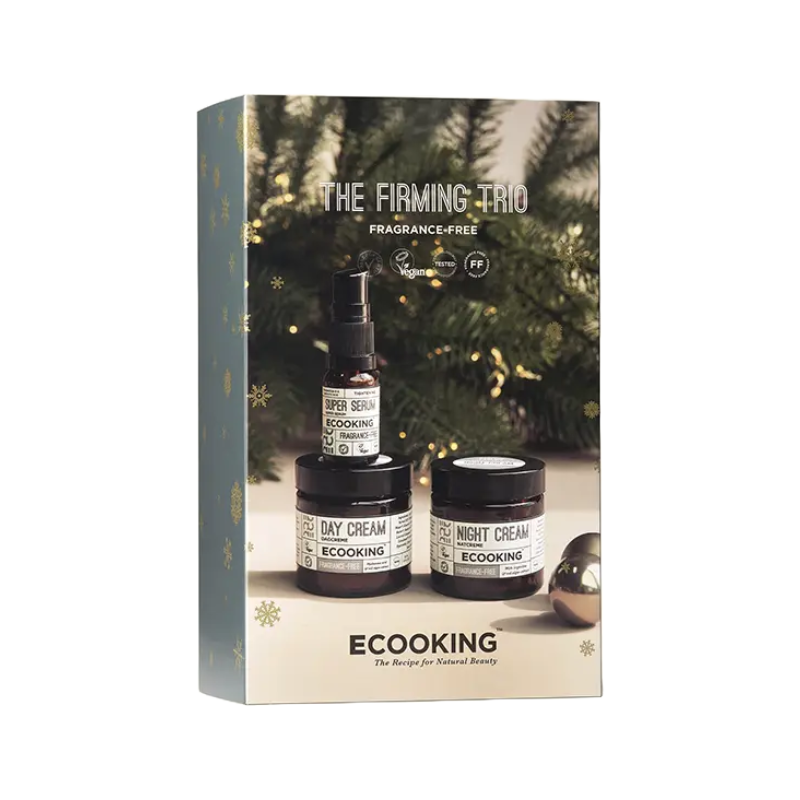 Ecooking The Firming Trio Skin Care Set 50ml Fragrance Free Day & Night Cream 10ml Super Serum