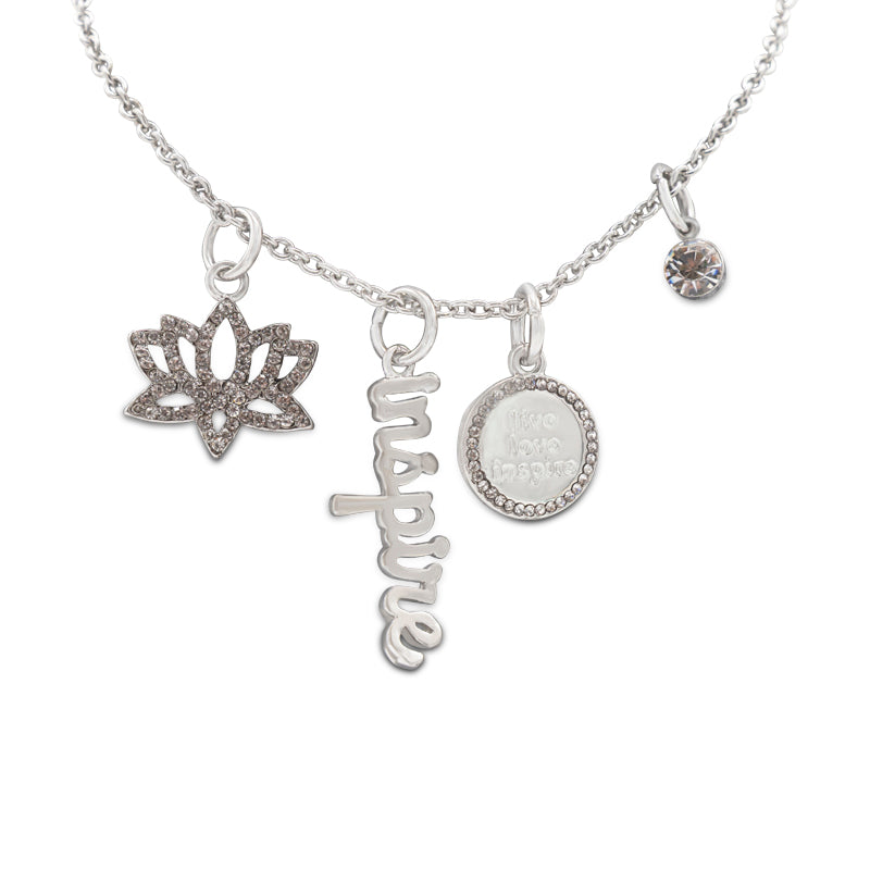 Lovita Silver Necklace Live, Love, Inspire