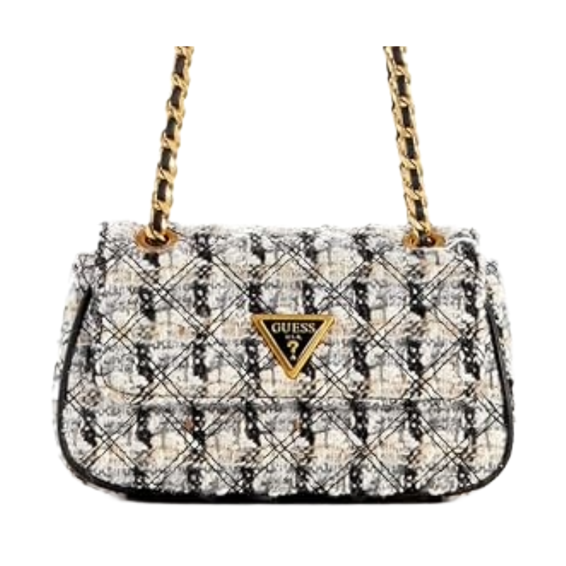Guess Giully Mini Crossbody Mini Bag Grey Quilted Tweed TG874878
