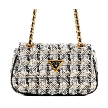 Guess Giully Mini Crossbody Mini Bag Grey Quilted Tweed TG874878