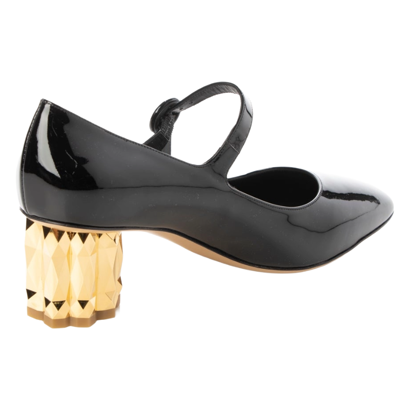 Salvatore Ferragamo Ortensia Nero Patent Calf Shoes Black