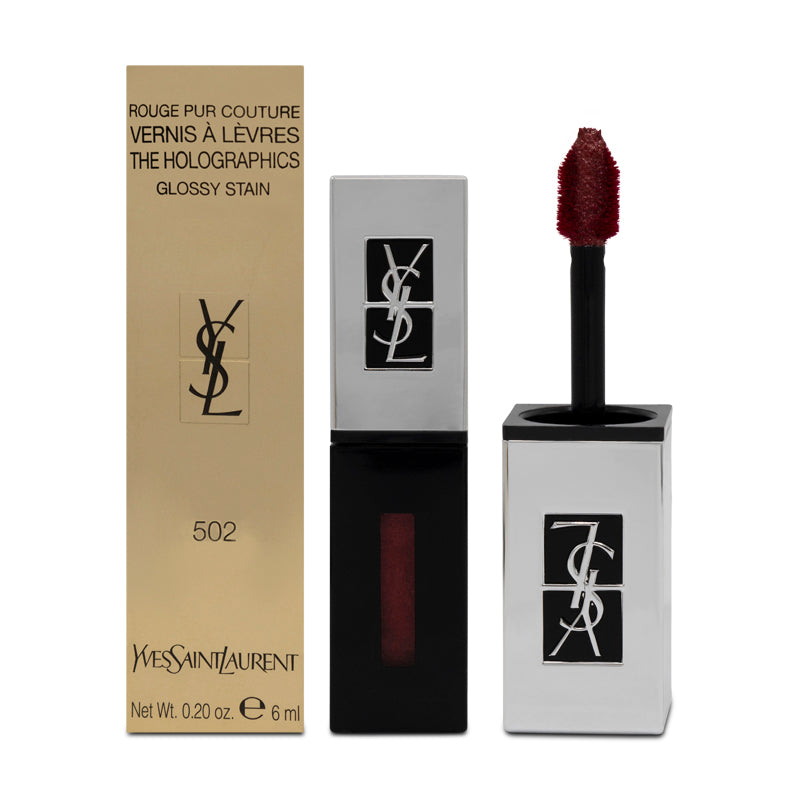 YSL Holographics Glossy Lip Stain 502 Electric Burgundy