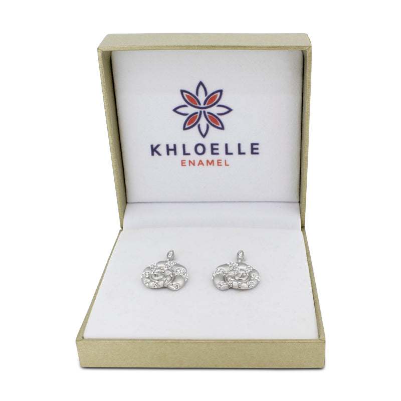 Khloelle Silver Snail Earrings LC0070811