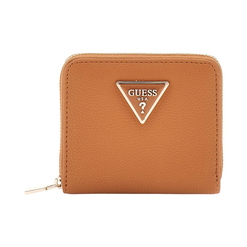 Guess Meridian Zip Around Cognac Brown Purse BG877837
