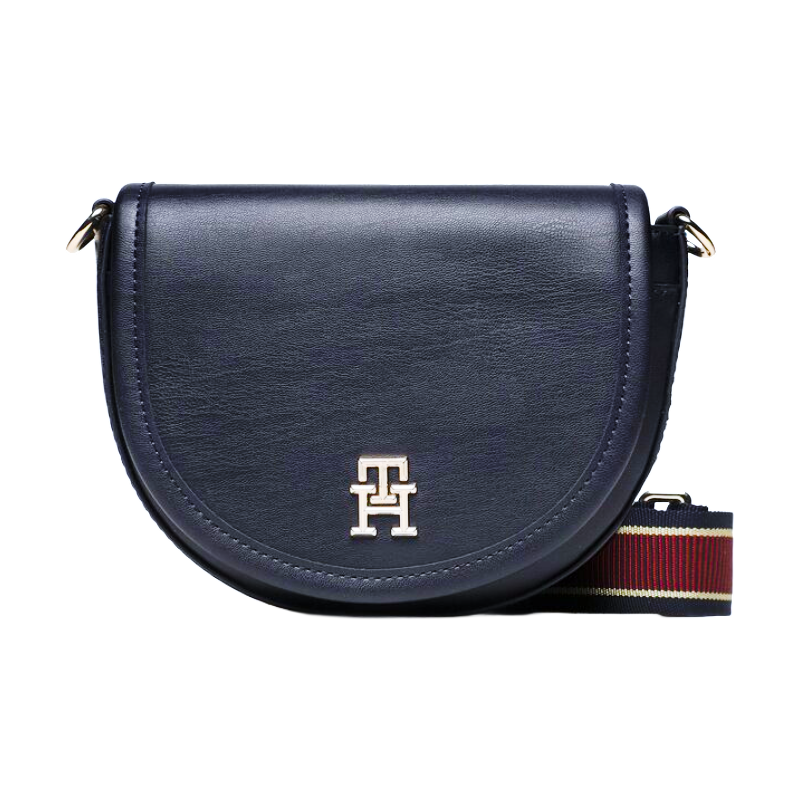 Tommy Hilfiger Womens City Summer Saddle Bag With Coin Pouch Navy Blue AW0AW14877