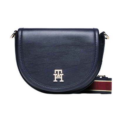 Tommy Hilfiger Womens City Summer Saddle Bag With Coin Pouch Navy Blue AW0AW14877