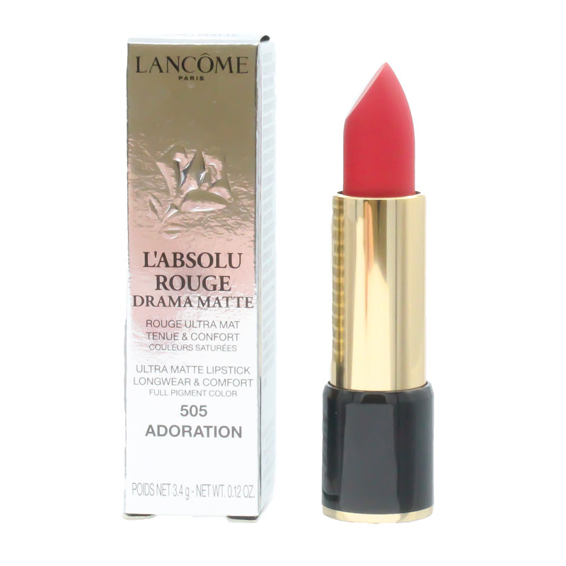 Lancome L'Absolu Rouge Drama Red Lipstick 505 Adoration