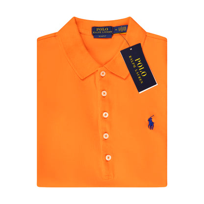 Ralph Lauren Women's Slim Fit Polo Shirt Orange