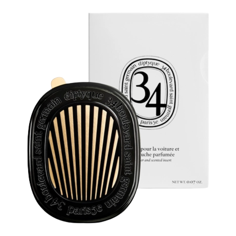Diptyque Car Diffuser & Scented Insert - 34 Boulevard Saint Germain (Blemished Box)